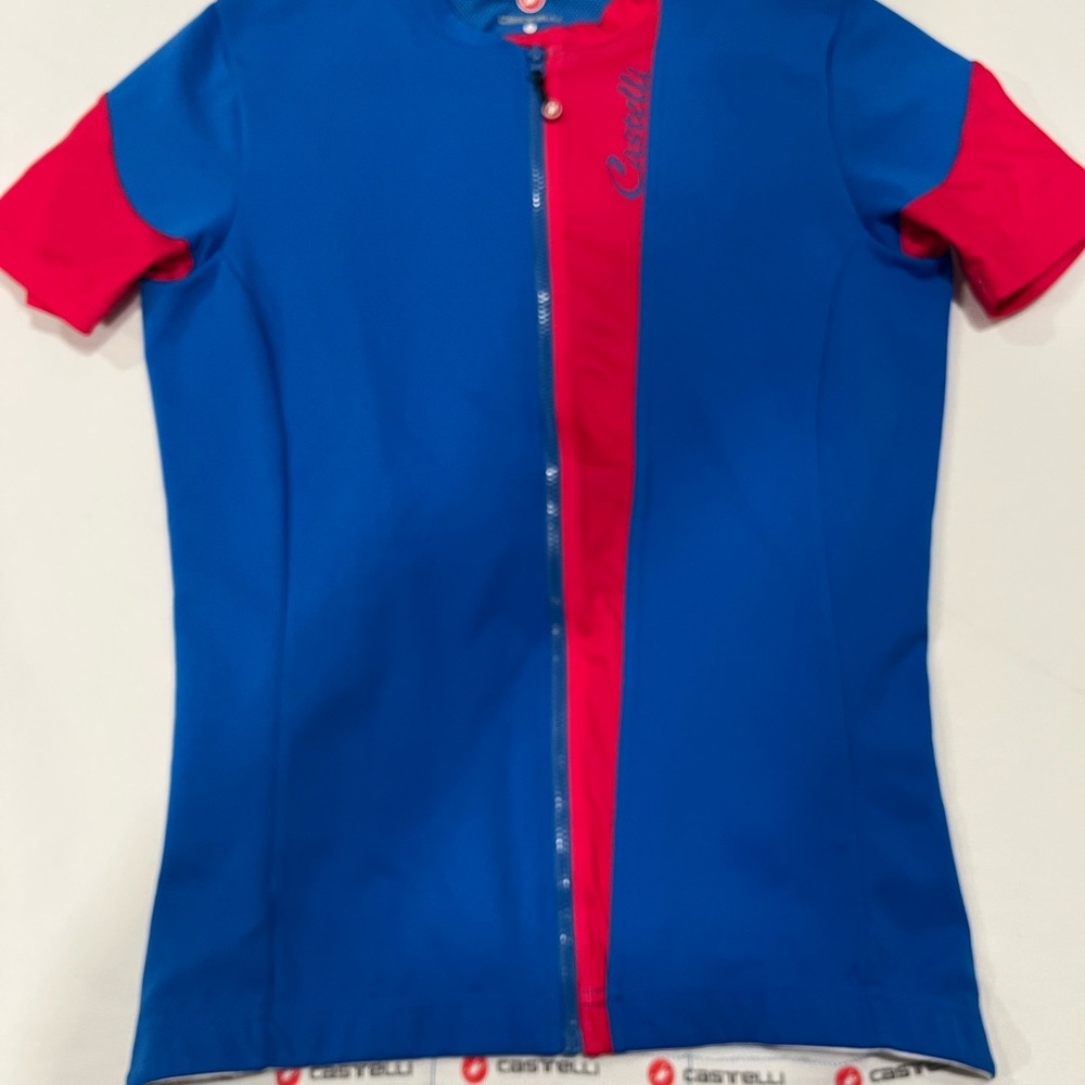 Blue and Red Performance Cycling Jersey